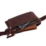 Landley Leren Heuptas met 3 ritsen Unisex Fanny Pack Bruin, Sieraden, Tassen en Uiterlijk, Tassen | Schoudertassen, Overige merken
