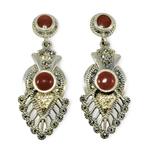 Zilver, 925 Sterling Zilver & Marcasiet - Hangoorbellen -