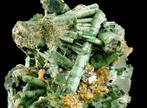 Turkooisgroene toermalijn met kwarts en lepidoliet met mica., Verzamelen, Mineralen en Fossielen