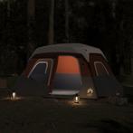 Kampeertent met LED 344x282x212 cm grijs en oranje, Caravans en Kamperen, Kampeeraccessoires, Verzenden, Nieuw