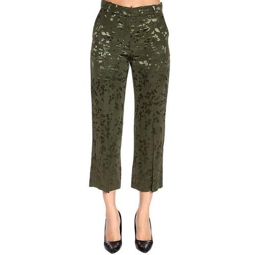Pinko • groene pantalon met blad motief • 38 (IT44), Kleding | Dames, Broeken en Pantalons, Groen, Nieuw, Maat 38/40 (M), Verzenden