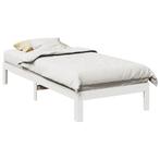 vidaXL Bedframe zonder matras massief grenenhout wit 80x200, Eenpersoons, Verzenden, Wit, Nieuw
