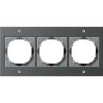 Gira Afdekraam 3V TX_44 antraciet - 021367, Ophalen of Verzenden, Nieuw