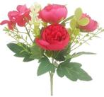 Boeketje ranonkel hortensia hydrangea en besjes meirood, Ophalen of Verzenden, Nieuw