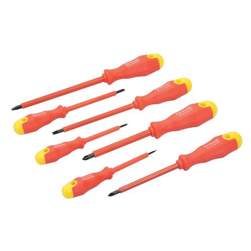 Silverline Schroevendraaierset - geïsoleerd - softgrip -..., Doe-het-zelf en Verbouw, Gereedschap | Handgereedschap, Nieuw, Ophalen of Verzenden