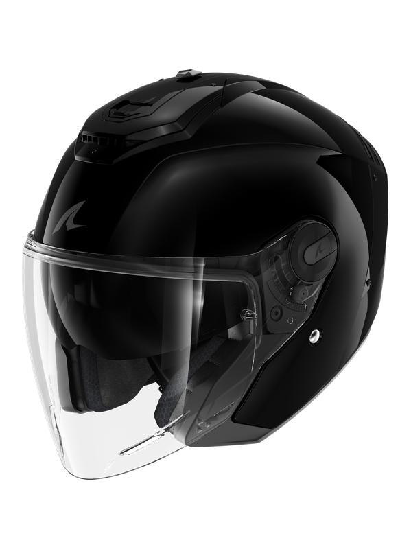 Shark RS Jet Blank - Zwart, Motoren, Kleding | Motorhelmen, M, Shark, Jethelm, Verzenden