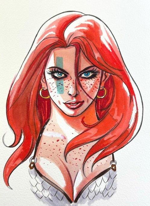 Candita, Giuseppe - 1 Original drawing - Red Sonja - Queen, Boeken, Stripboeken