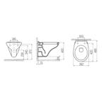 Wandcloset Boss & Wessing Hugo Met Bidet Keramiek Wit (excl, Ophalen of Verzenden, Nieuw