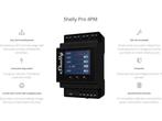 Shelly 4Pro PM DIN-railrelais Bluetooth, WiFi Shelly, Verzenden, Zo goed als nieuw