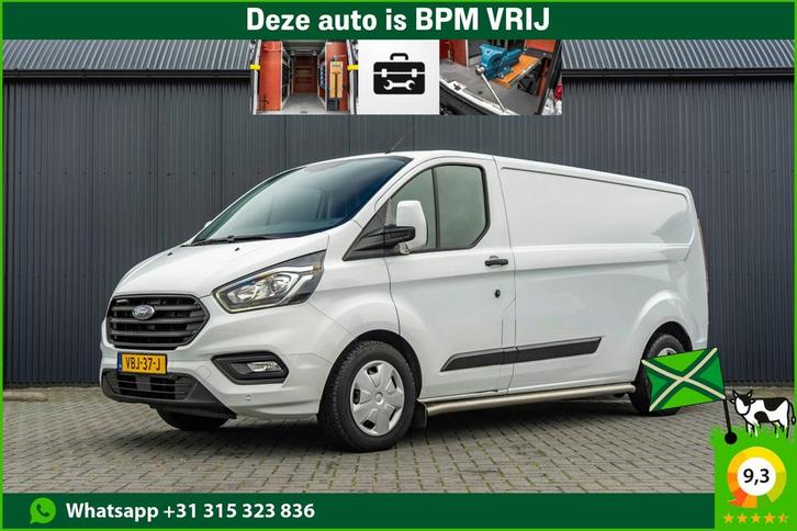 Ford Transit Custom 2.0-TDCI | L2H1 | LED | Inrichting |, Auto's, Bestelauto's, Lease, Handgeschakeld, Wit, Grijs, Stof, Diesel