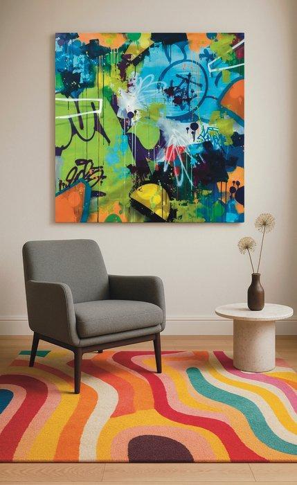 Reyes - Abstract Bagheera (SIZE XL), Antiek en Kunst, Kunst | Schilderijen | Modern