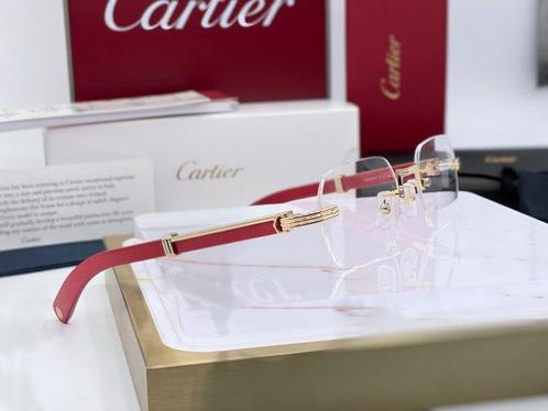 Cartier C Decor Wood Red Gold Planted 18k Brillen