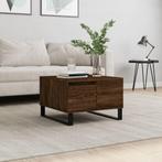 vidaXL Salontafel 55x55x36,5 cm bewerkt hout bruin, Huis en Inrichting, Tafels | Salontafels, 50 tot 100 cm, Verzenden, Nieuw