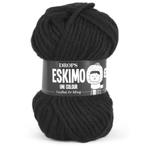 DROPS Snow / Eskimo Uni - 02 zwart - Wol Garen, Hobby en Vrije tijd, Ophalen of Verzenden, Nieuw