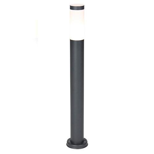 Buitenlamp paal antraciet met opaal 80 cm IP44 - Rox, Tuin en Terras, Buitenverlichting, Nieuw, Minder dan 50 watt, Overige materialen