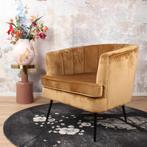 Norah fauteuil velvet goud, Huis en Inrichting, Ophalen of Verzenden, Nieuw