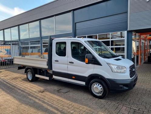 Ford Transit 2.0 TDCI 170 PK Open laadbak DC 6 Zits Euro 6, Auto's, Bestelauto's, Lease, Handgeschakeld, Financial lease, Wit