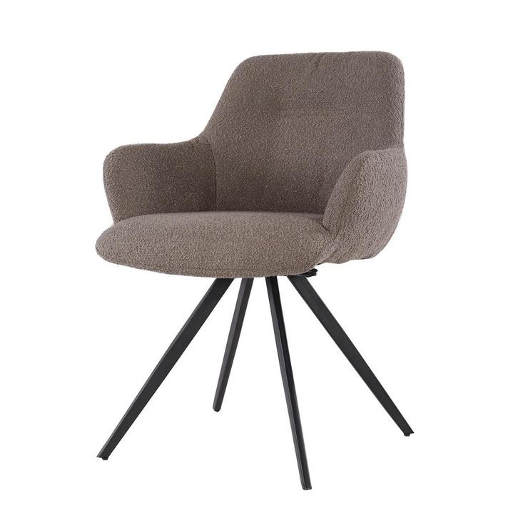 Doreen Boucle Brown, Huis en Inrichting, Stoelen, Eén, Overige kleuren