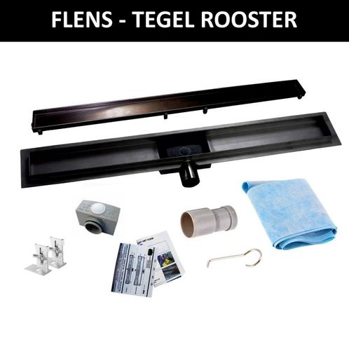 RVS Douchegoot Flens met Uitneembaar Sifon TEGEL ROOSTER MAT, Doe-het-zelf en Verbouw, Sanitair, Douche, Nieuw, Ophalen of Verzenden
