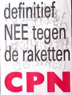 definitief NEE tegen de raketten op poster (lijst optie), Verzamelen, Verzenden, Nieuw, Overige onderwerpen, Met lijst