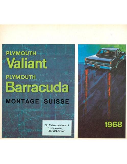 1968 PLYMOUTH VALIANT | BARRACUDA BROCHURE DUITS, Boeken, Auto's | Folders en Tijdschriften