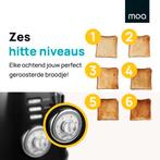 2dekans | MOA Retro Broodrooster XL - 6 Warmteniveaus - 4, Ophalen of Verzenden, Zo goed als nieuw