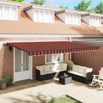vidaXL Handmatige uitschuifbare luifel Oranje en bruin 500 ×, Tuin en Terras, Zonneschermen, Verzenden, Nieuw