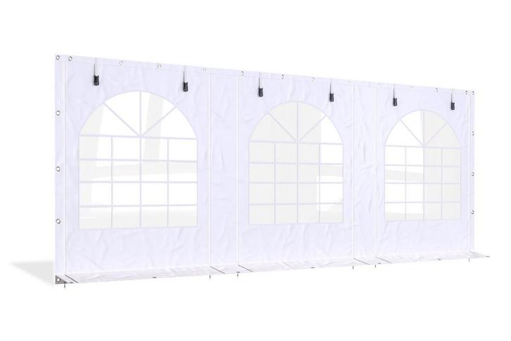 Partytent zijwand PVC met ramen en ritsen | 6 meter | 220cm, Doe-het-zelf en Verbouw, Zeil en Folie, Zeil, Nieuw, Ophalen of Verzenden