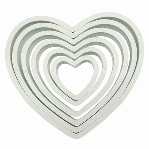 PME Uitstekerset Hart set/6, Hobby en Vrije tijd, Taarten en Cupcakes maken, Nieuw, Verzenden