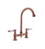 PB NOSTALGISCHE BRUGKEUKENKRAAN KOPER RONDE UITLOOP MET, Ophalen of Verzenden, Nieuw, Koper