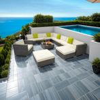 Wicker zitgroep Las Vegas met aluminium frame - grijs, Verzenden, Nieuw