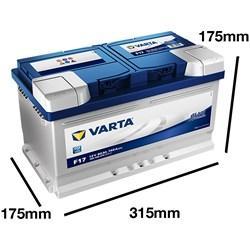 Varta Blue Dynamic F17 accu 12V 80Ah 315x175x175x175, Auto-onderdelen, Accu's en Toebehoren, Verzenden