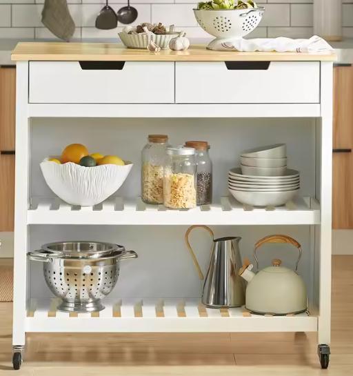 Keukeneiland met Lades & Planken – 98x58x94 cm op Wielen, Huis en Inrichting, Keuken | Keukenelementen, Nieuw, Verzenden