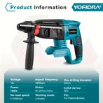 Klopboormachine - Boorhamer - Zonder accu - Blauw - YOFIDRA, Doe-het-zelf en Verbouw, Gereedschap | Overige machines, Verzenden