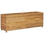 Plantenbak verhoogd 150x40x55 cm gerecycled teakhout en s..., Huis en Inrichting, Verzenden, Nieuw