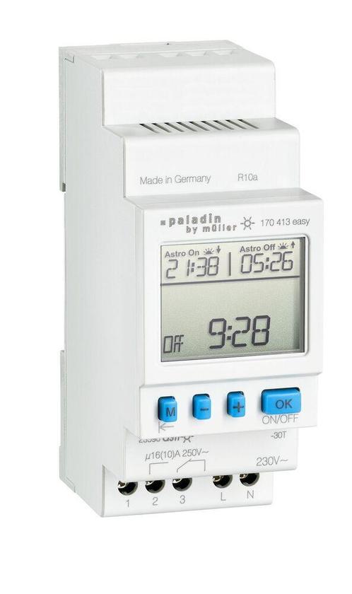 Digitale Timer Schakelaar Terminal Di1 W4 Astro 16A 230V -, Doe-het-zelf en Verbouw, Elektra en Kabels, Overige typen, Nieuw, Verzenden