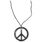 Hippie Flower Power Peace teken verkleed ketting - Sieraden, Nieuw, Verzenden