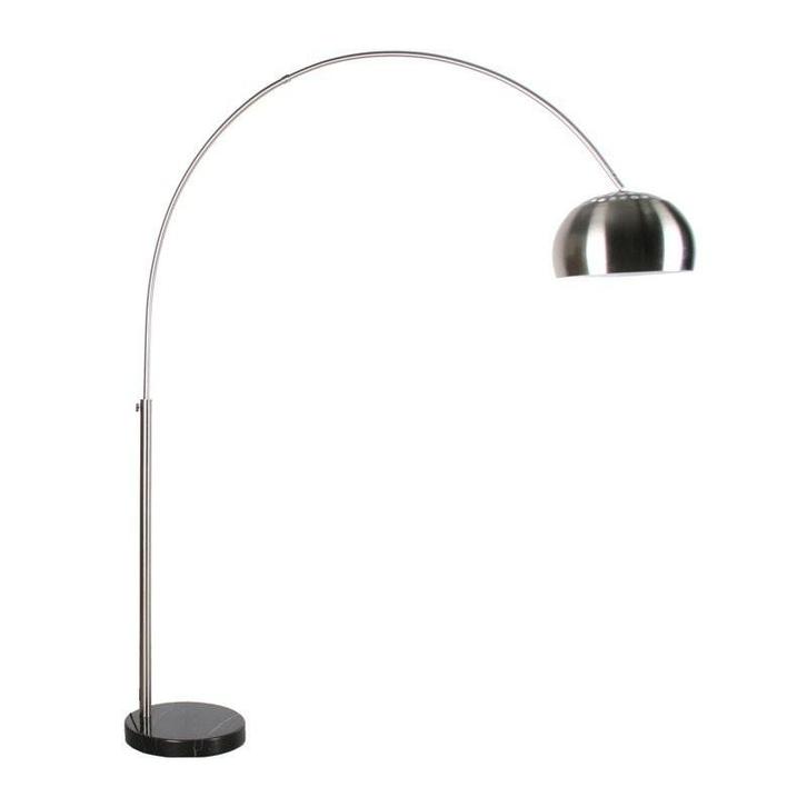 *WOONWINKEL* Booglamp Van Geborsteld Staal, Huis en Inrichting, Lampen | Vloerlampen, Nieuw, Verzenden