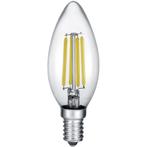 LED Lamp - Kaarslamp - Filament - Trion Kurza - 4W - E14, Led-lamp, Soft of Flame, E14 (klein), Nieuw