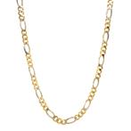Gouden figaro collier 60.5 cm 14 karaat, Sieraden, Tassen en Uiterlijk, Kettingen, Verzenden, Zo goed als nieuw, Goud, Goud