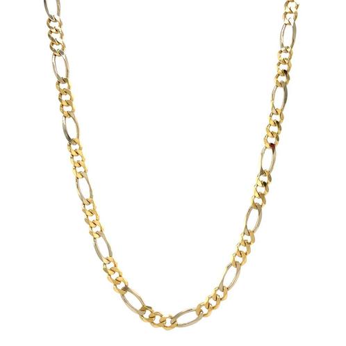 Gouden figaro collier 60.5 cm 14 karaat, Sieraden, Tassen en Uiterlijk, Kettingen, Goud, Zo goed als nieuw, Goud, Verzenden