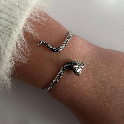 Zilveren cobra slang armband, Sieraden, Tassen en Uiterlijk, Armbanden, Nieuw, Verzenden
