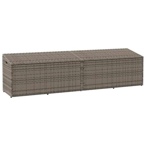 vidaXL Tuinbox 220x50x58 cm poly rattan grijs, Tuin en Terras, Overige Tuin en Terras, Nieuw, Verzenden