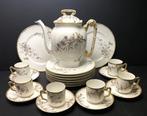 Limoges, Delinieres , 1900 - Koffieservies - Zacht porcelein, Antiek en Kunst