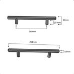 Handgreep Denver 160 mm Goud, Huis en Inrichting, Verzenden, Nieuw