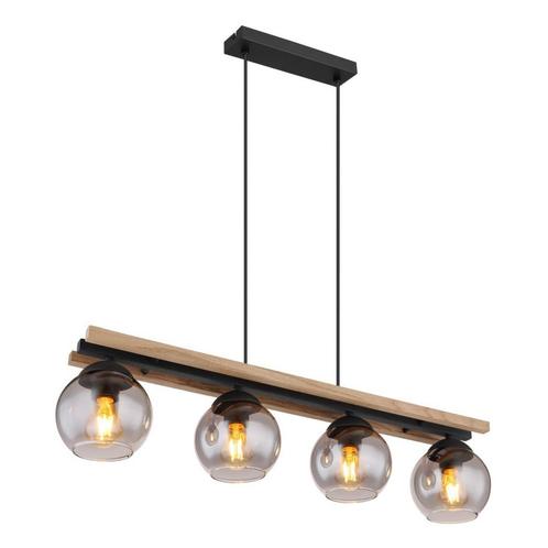 Hanglamp CONNI 15.0 cm 4-lichts Zwart, Smoked, Huis en Inrichting, Lampen | Hanglampen, Metaal, Minder dan 50 cm, Ophalen of Verzenden