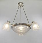 Petitot French art deco - Kroonluchter - vernikkeld brons,, Antiek en Kunst
