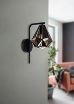 EGLO Carlton 4 Wandlamp - E27 - 31,5 cm - Zwart/Koper, Huis en Inrichting, Lampen | Wandlampen, Ophalen of Verzenden, Nieuw