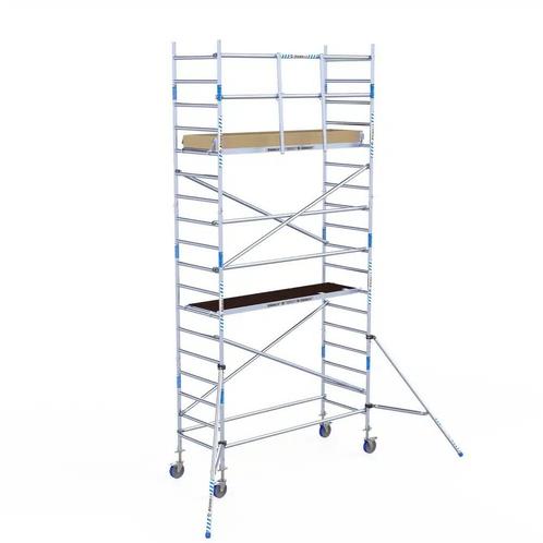 ALX rolsteiger 90 x 6,2m WH met voorloopleuning, Doe-het-zelf en Verbouw, Steigers, Rolsteiger of Kamersteiger, Nieuw, 5 meter of hoger