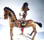 Wayang golek-figuur te paard - hardhout - Indonesië - Eind, Antiek en Kunst